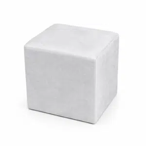 Pouf beige en velours